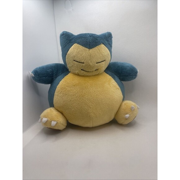 Tomy Pokemon Snorlax Plushy Blue & Yellow 8 Inches Soft - Picture 1 of 5